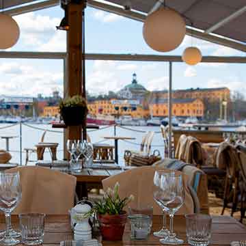 Ångbåtsbryggan festvåning Strandvägen